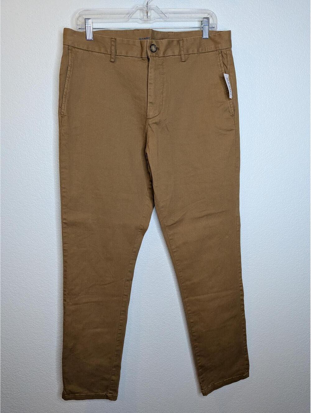 Old Navy Slim Fit Built-In Flex Chino Pants Khaki Brown Men’s 34x34 NWT